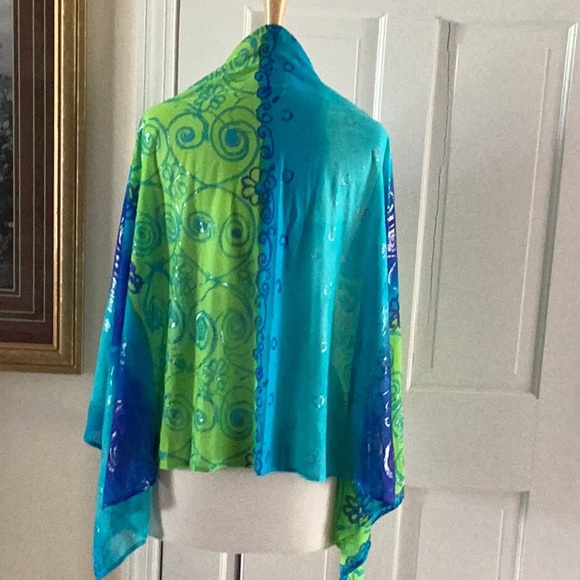 TARA GRINNA Made In USA Ladies Accessory Beach Cover- Scarf- Wrap- Shawl - Picture 5 of 12